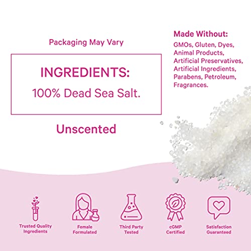Pink Stork Pregnancy Flakes: Bath Salts with Pure Magnesium (Unscented), Alleviates Pregnancy Aches & Pains, Morning Sickness Relief, Women-Owned, 2 lbs