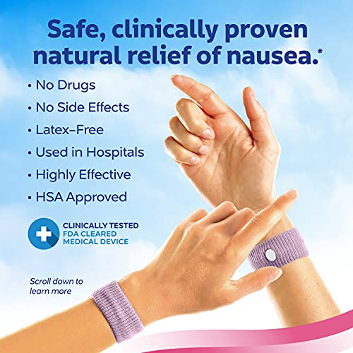 Sea-Band Mama Anti-Nausea Acupressure Wristband for Morning Sickness, Colors May Vary, Pack of 2